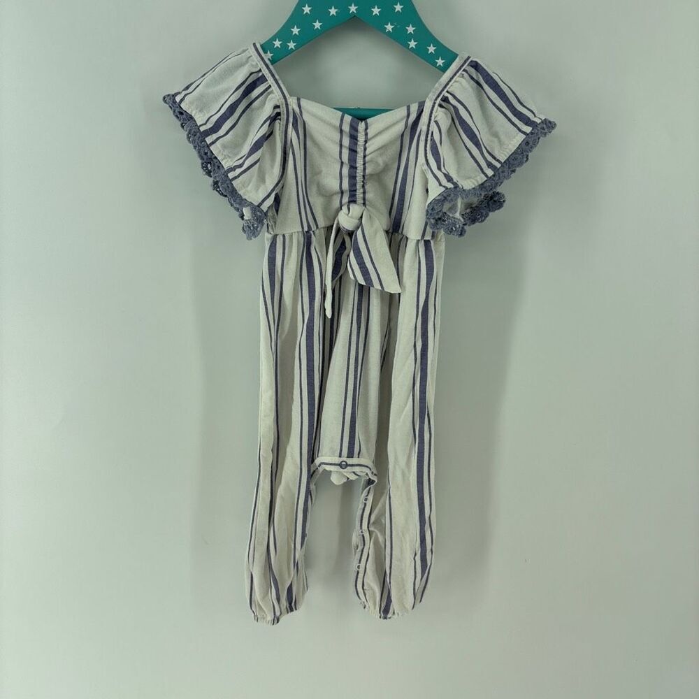 Jessica Simpson vertical stripe jumpsuit baby